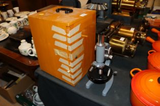 A Japanese made microscope in fitted case