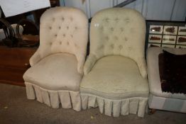 Two button back nursing chairs
