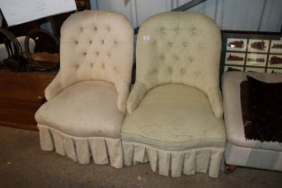 Two button back nursing chairs