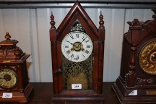 A late 19th Century mahogany Gothic style American