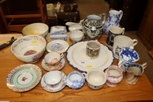 A quantity of 19th Century English pottery and por