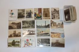 A box of vintage post-cards