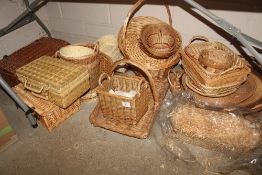 A collection of various basket ware