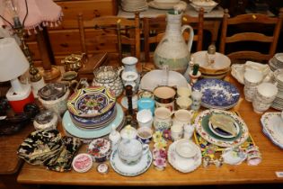 A collection of various decorative china, glass an