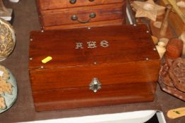 A small three drawer chest and a "Tainkol Press" in fitted box