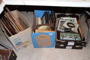 Three boxes of miscellaneous pictures and prints