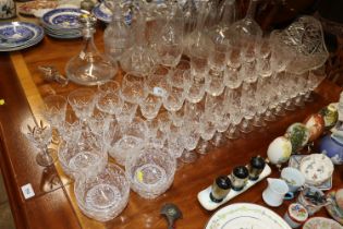 A quantity of Stuart crystal and other table glass