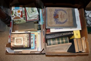 Two boxes of miscellaneous books