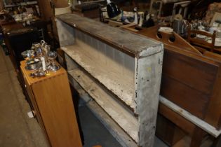 A white painted pine plate rack