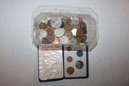 A box of UK coinage