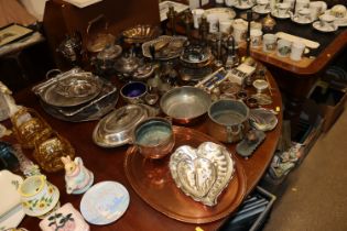 A large quantity of various plated ware, WMF, cop