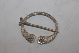 A Scottish Sterling silver Penannular brooch appro