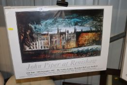 A John Piper "At Renishaw Hall" gallery poster