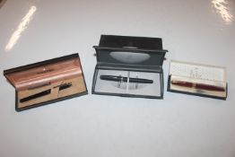 A Shaeffer fountain pen with 14ct gold nib and two
