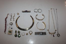 A collection of costume jewellery including DKNY w