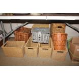 A quantity of various basket ware items