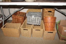 A quantity of various basket ware items
