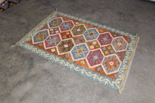 An approx. 5'3" x 3'5" Chobi Kilim rug