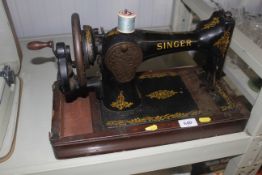 A Singer Hand sewing machine