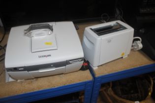 A Lexmark printer and a toaster