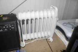 A small electric oil filled radiator