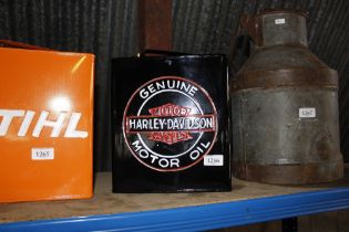 A reproduction Harley Davidson fuel can (236)