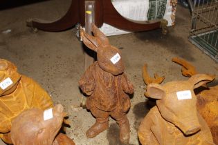 A cast iron statue in the form of Mr Rabbit (130)