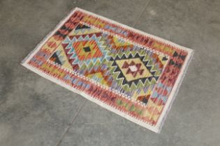 An approx. 3' x 2' Chobi Kilim rug