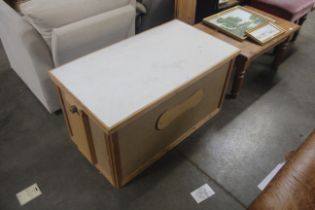 A large pine and MDF toy box