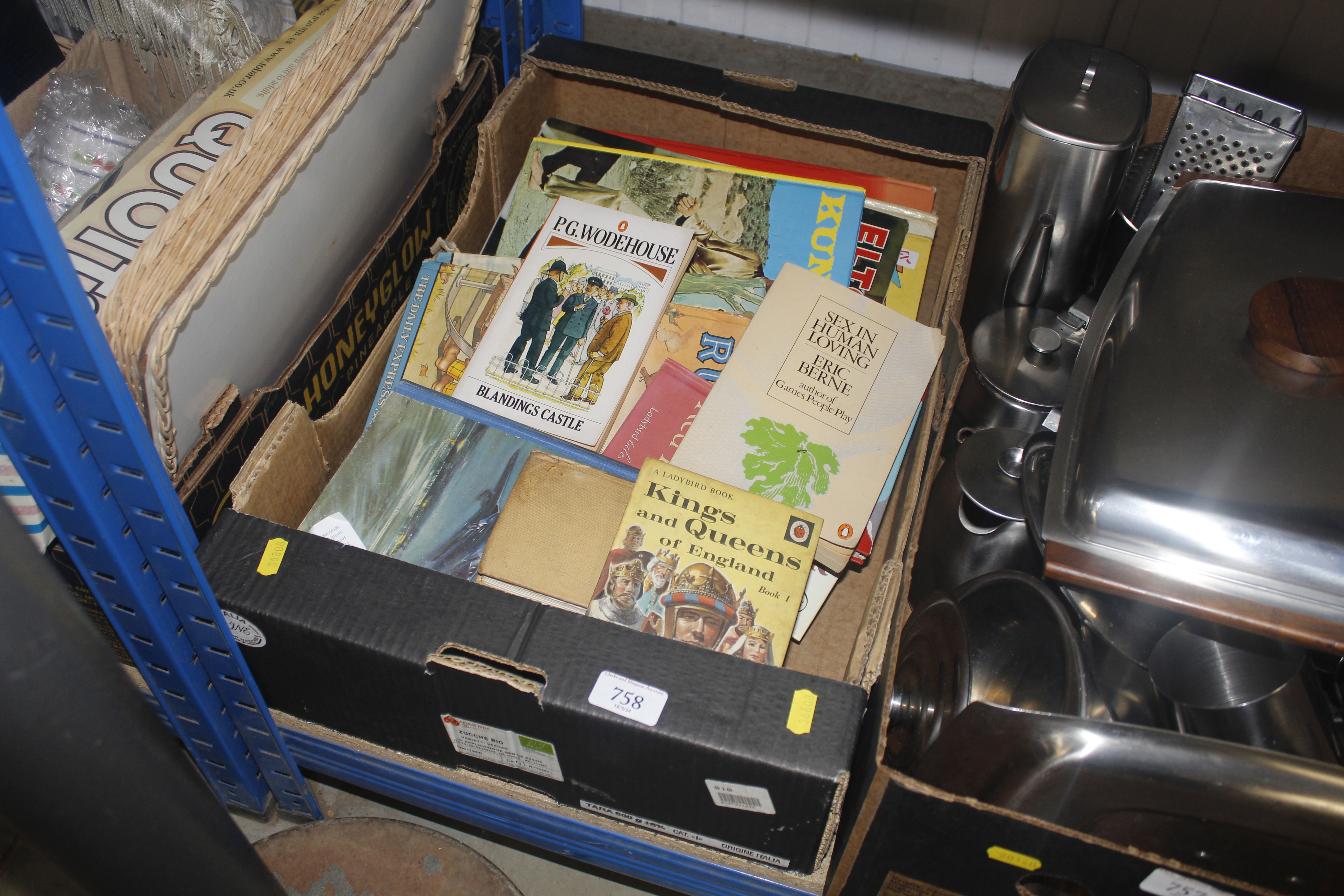 A box of books and annuals