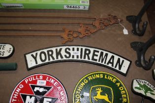 A cast iron plaque 'Yorkshireman' (198)