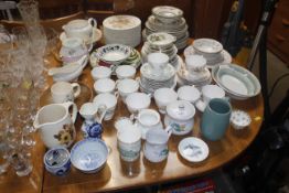 A collection of various pattern dinner and teaware