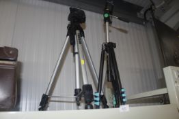 Two camera tripods
