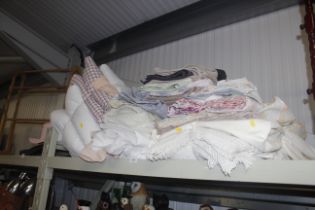 A quantity of bed linen and towels