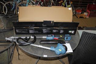 An Erbauer cordless strimmer lacking battery and ch