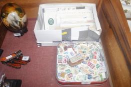 Two boxes of various stamps and First Day covers