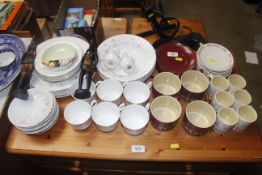 A quantity of various bone china teaware; coffee w