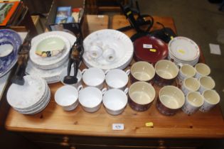 A quantity of various bone china teaware; coffee w