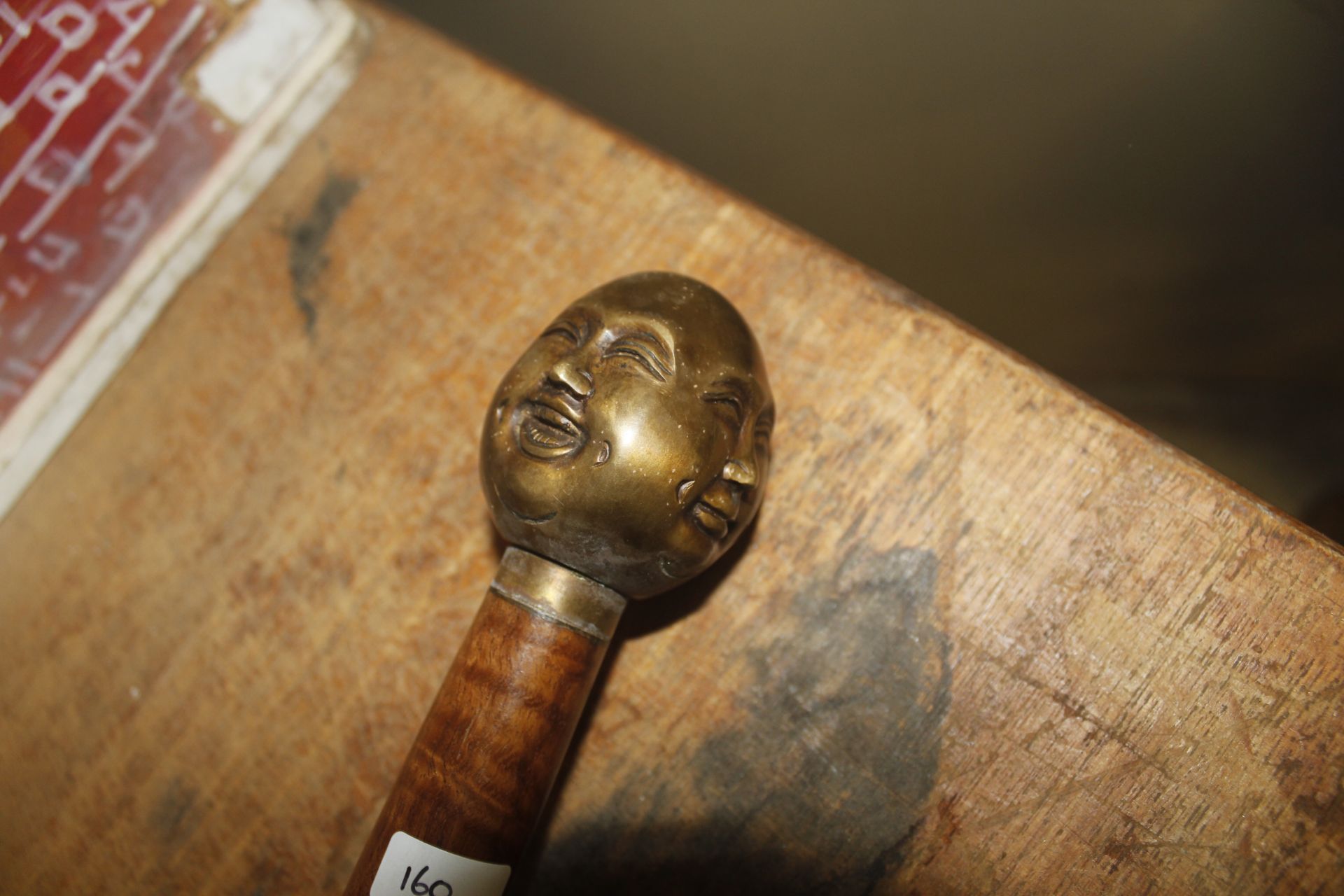 A walking stick with Buddha's head handle (160) - Image 2 of 2