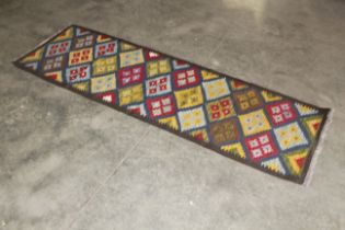 An approx. 6'8" x 2'1" Maimana Kilim runner