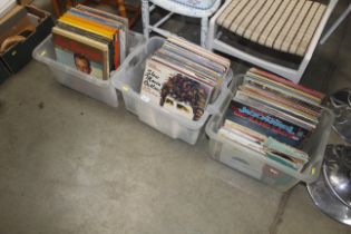 Three boxes of records