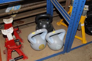 Three kettle bells