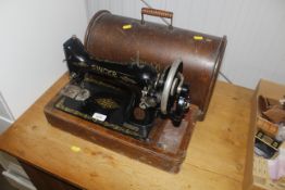 A Singer hand sewing machine