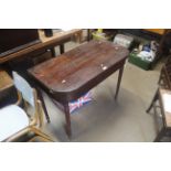 A 19th Century mahogany fold over card table AF