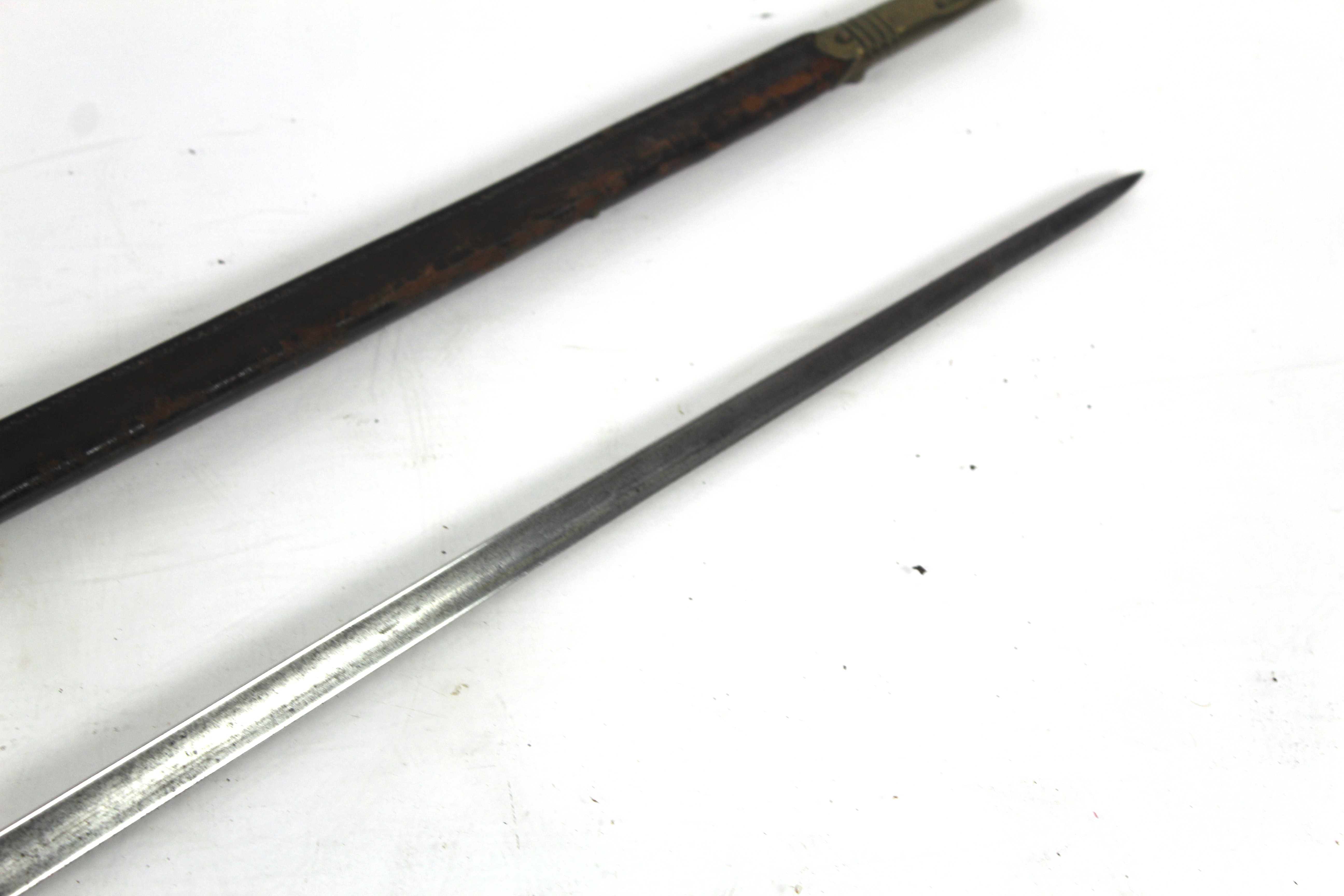 A Martini Henry socket bayonet with scabbard - Image 4 of 11