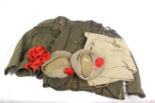 WWII Black Watch interest items including two dres