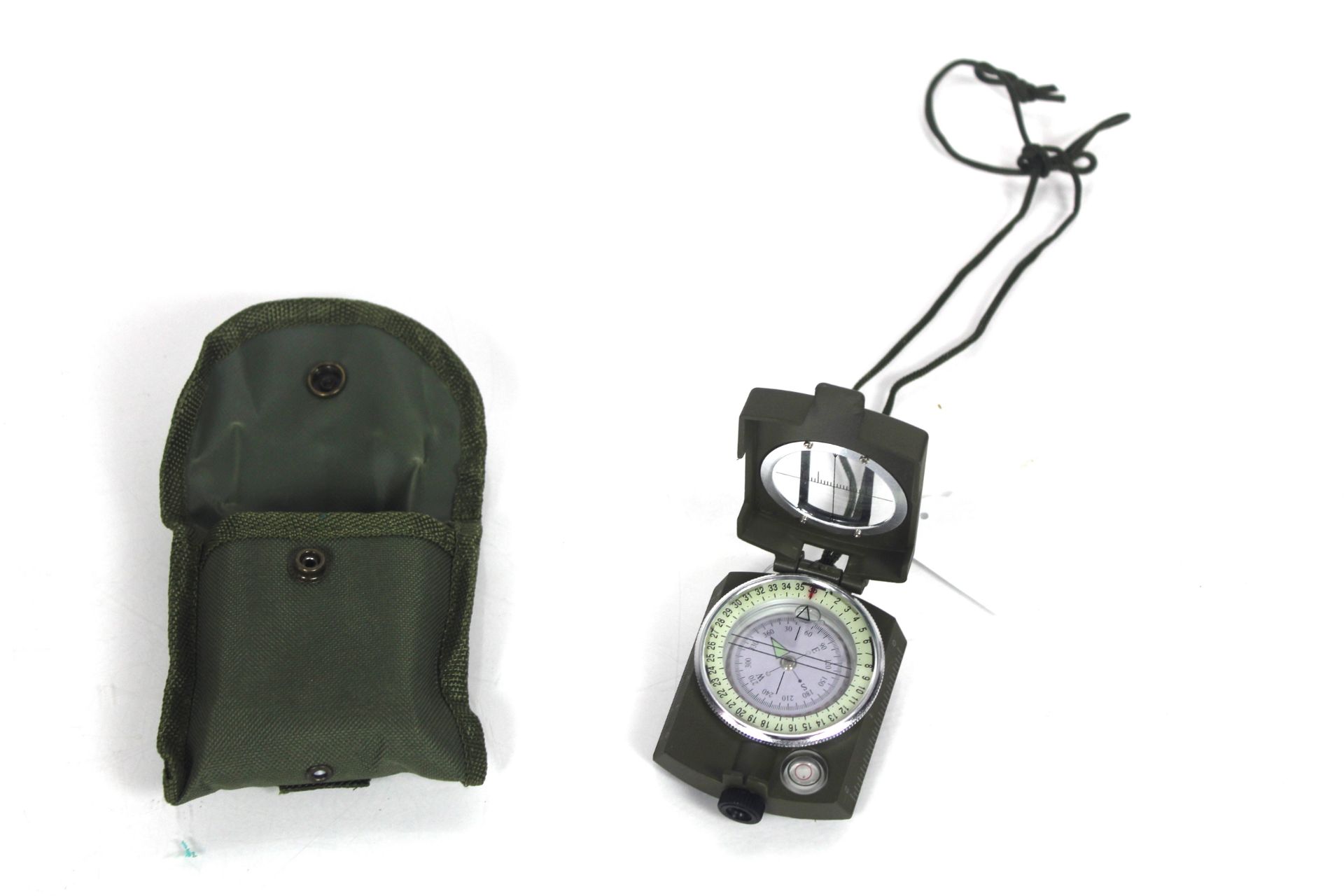 A modern military style compass within case