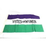 A Votes For Women (style) flag