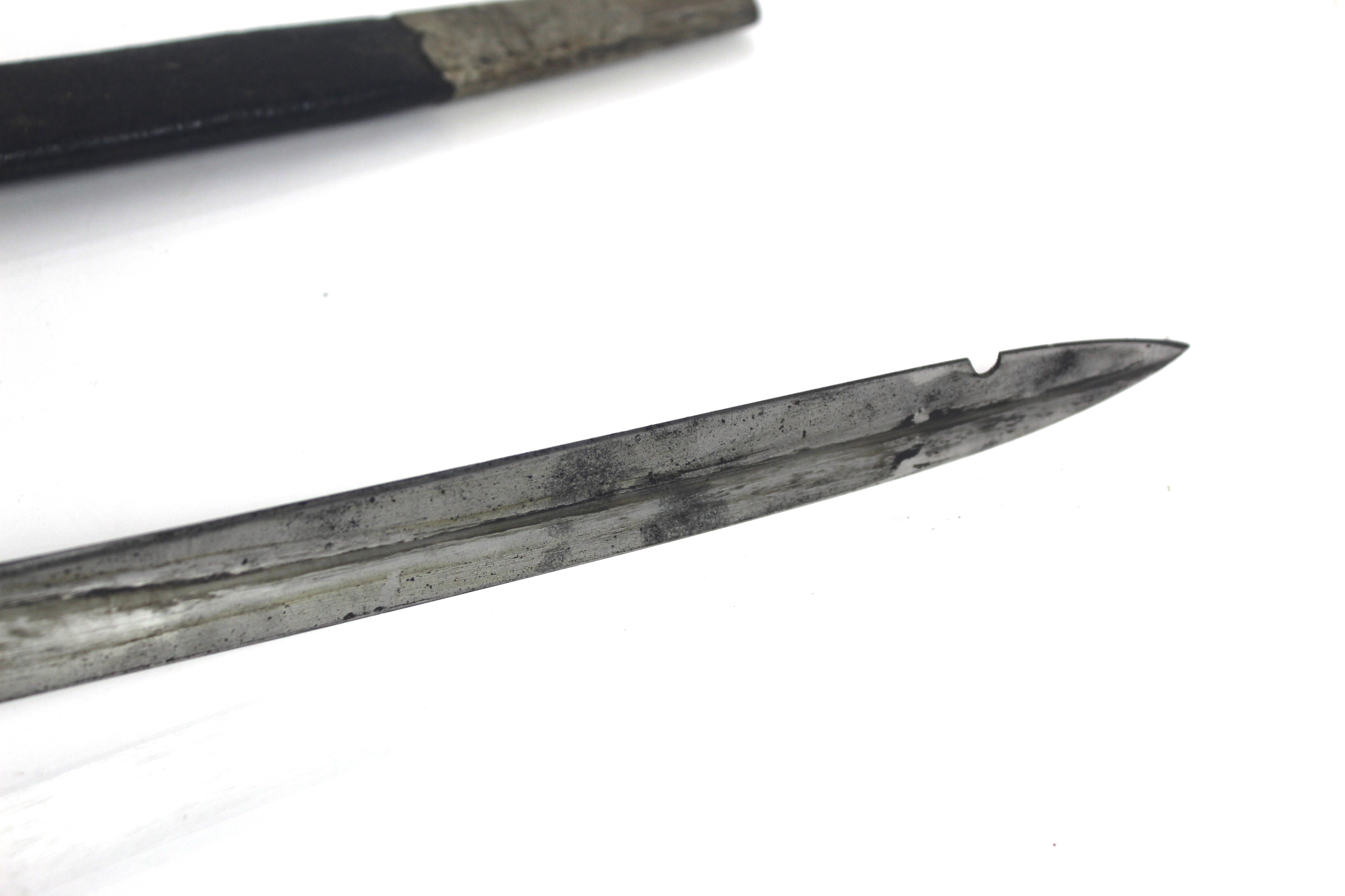 A British model 1859 Naval cutlass bayonet with sc - Image 7 of 17
