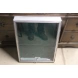 An aluminium glazed display case